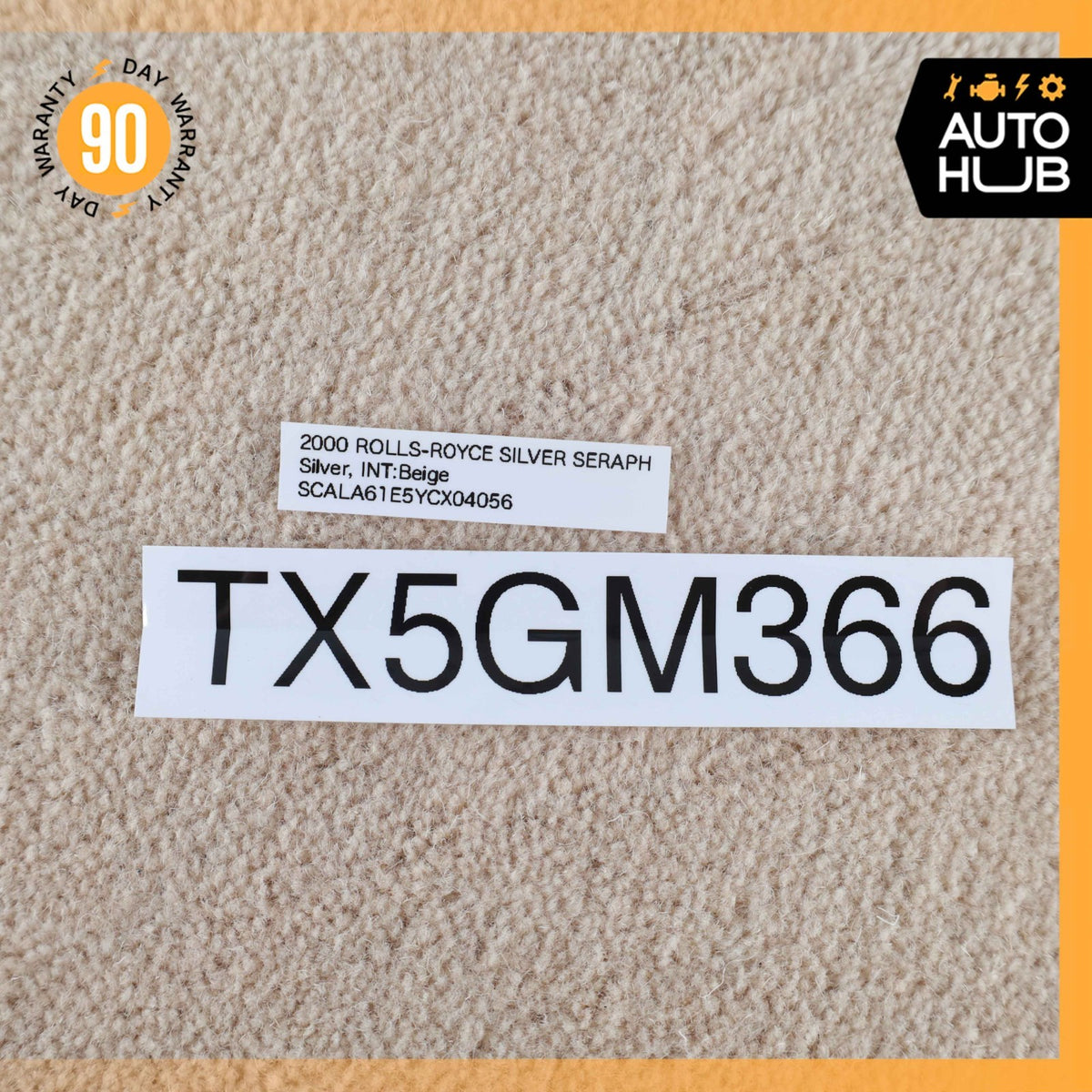 99-02 Rolls Royce Silver Seraph Rear Left Side Trunk Boot Mat Carpet Cover OEM - photo 14