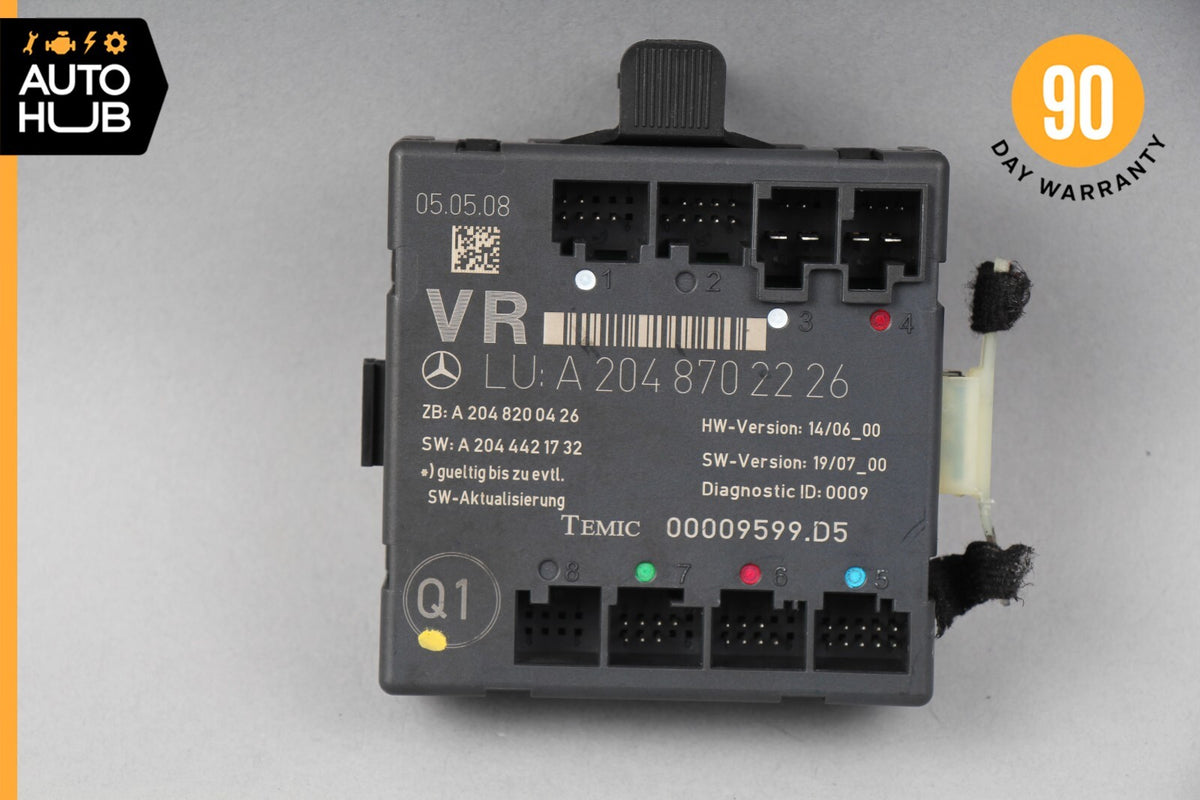 08-18 Mercedes W204 C300 C250 E400 Front Right Side Door Control Module OEM - photo 2