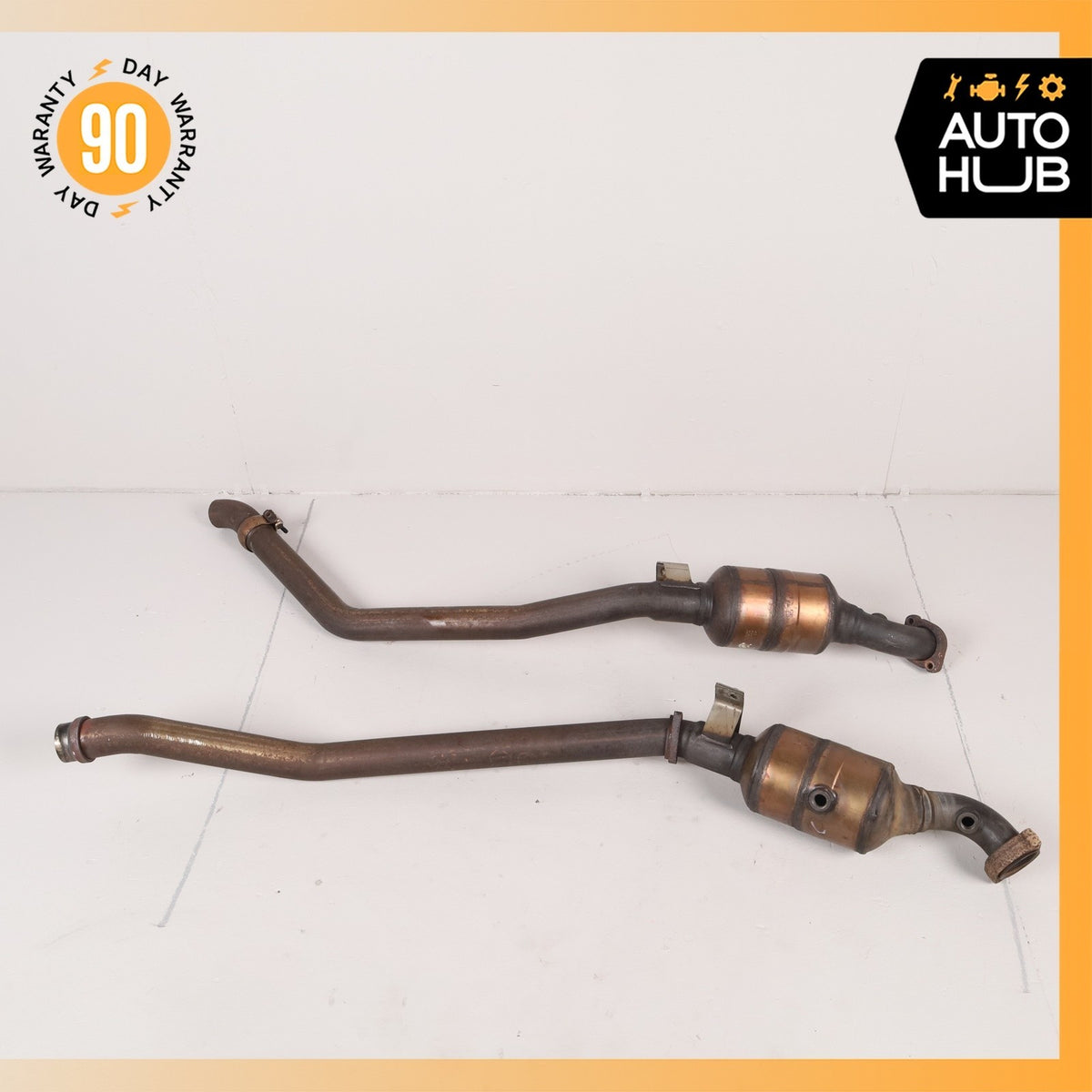 06-11 Mercedes W164 ML350 M272 Engine Left & Right Exhaust Downpipe Set OEM - photo 9