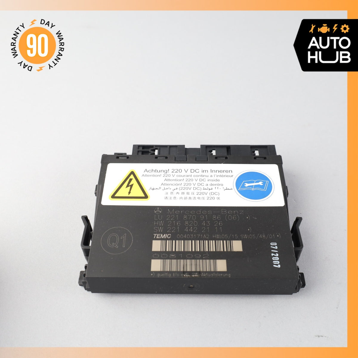07-10 Mercedes W216 CL600 Front Left or Right Seat Contour Control Module OEM - photo 1