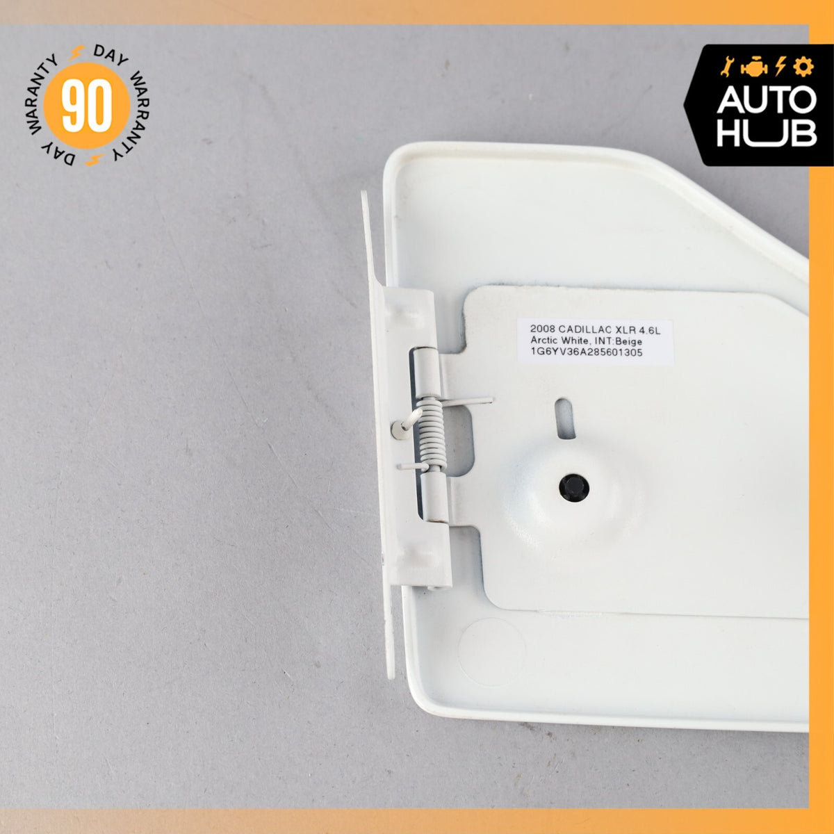 04-09 Cadillac XLR Fuel Door Lid Gas Tank Cover White 10333885 OEM - photo 5