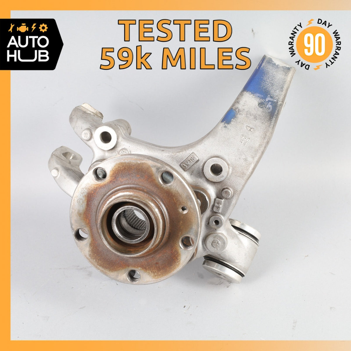 07-12 Bentley Continental GTC Rear Left Side Spindle Knuckle Hub OEM 59k - photo 1