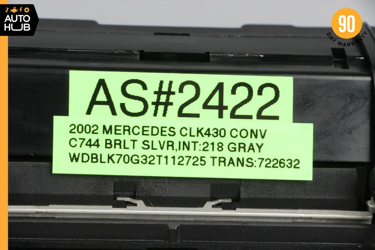 98-03 Mercedes W208 CLK430 CLK320 Hazard Door Lock Switch Control Panel OEM - photo 12