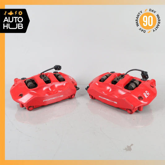11-18 Porsche Cayenne 958 GTS Touareg Rear Brake Calipers Set OEM - photo 1