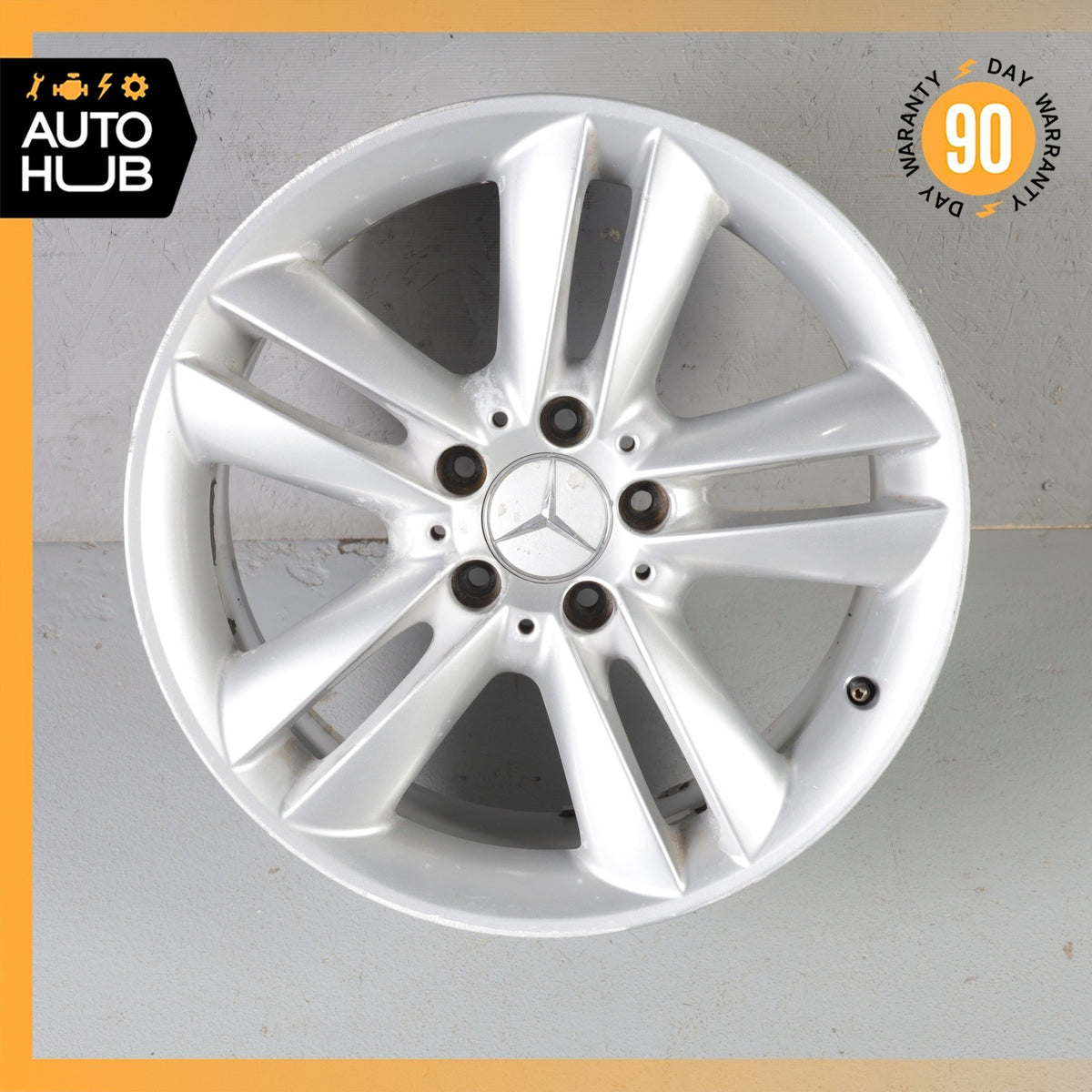 Mercedes W209 CLK350 SLK350 8.5 X 17 17" Rear Wheel Rim Silver 2094014302 OEM - photo 1