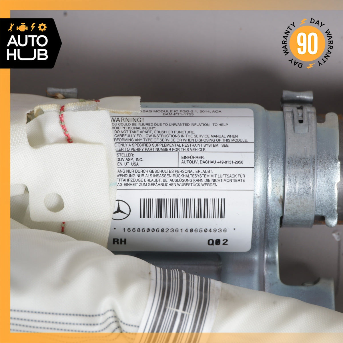 12-15 Mercedes W166 ML350 ML550 Roof Curtain Airbag Air Bag Right Side OEM - photo 7