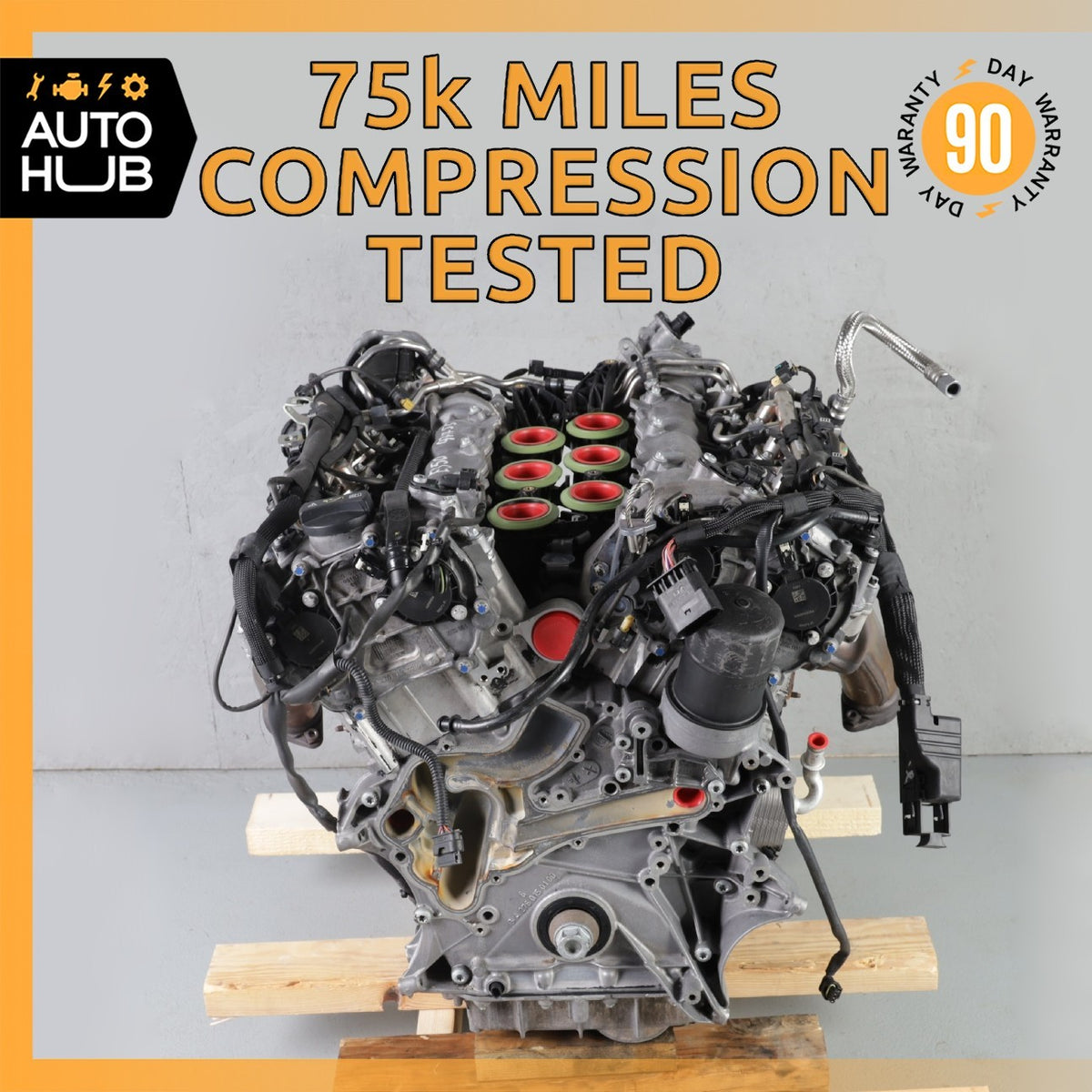 Mercedes W212 E350 C350 GLK350 M276 RWD Engine Motor Assembly 276.952 OEM 75k - photo 1