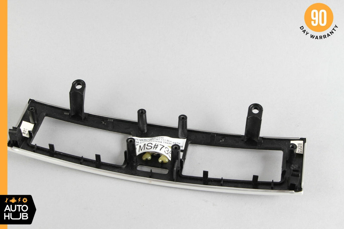 05-07 Mercedes W203 C280 C350 Dash Control Switch Panel Trim Bezel Aluminium OEM - photo 8