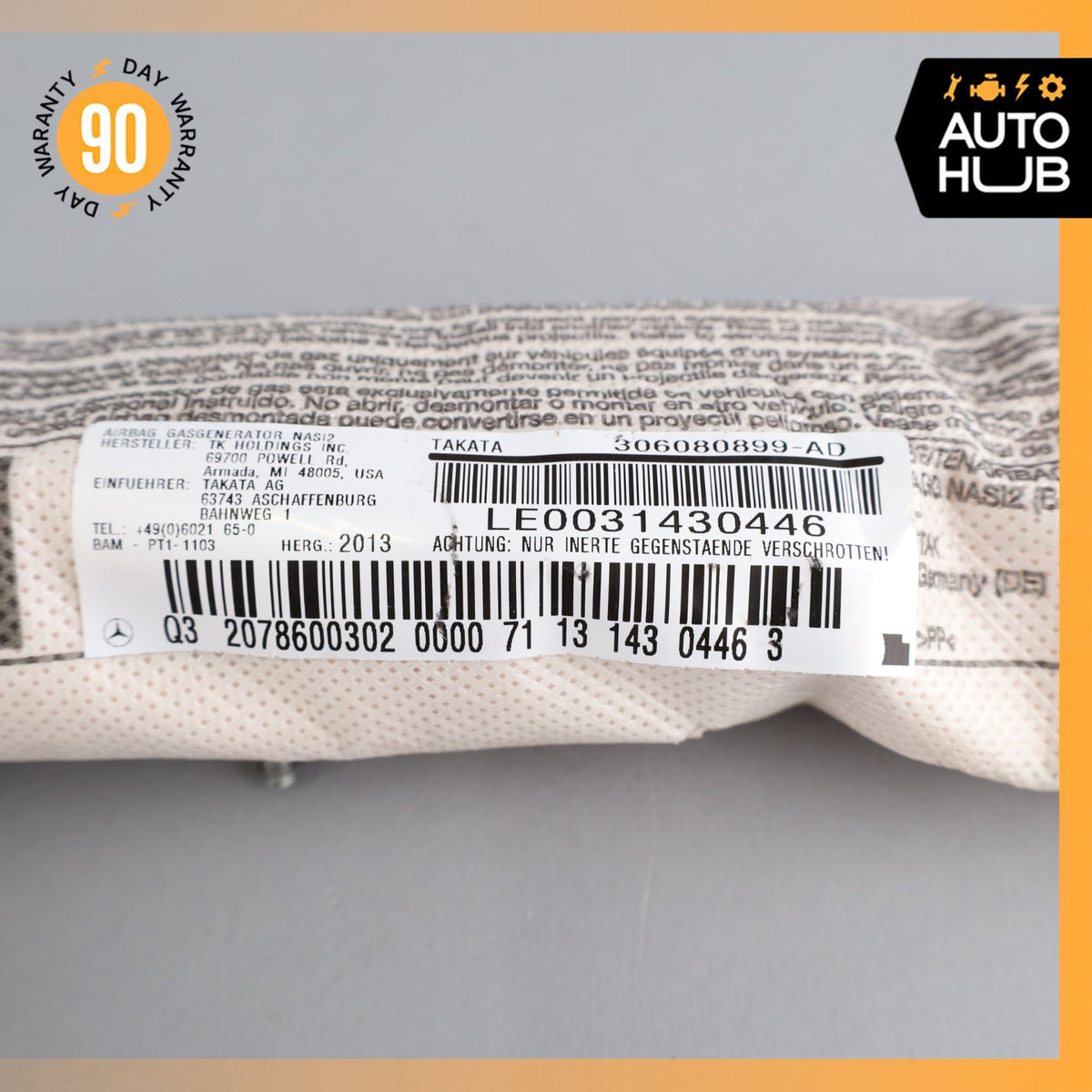 Mercedes W207 E350 E550 C250 Front Left Driver Side Seat Airbag Air Bag OEM 81k - photo 11