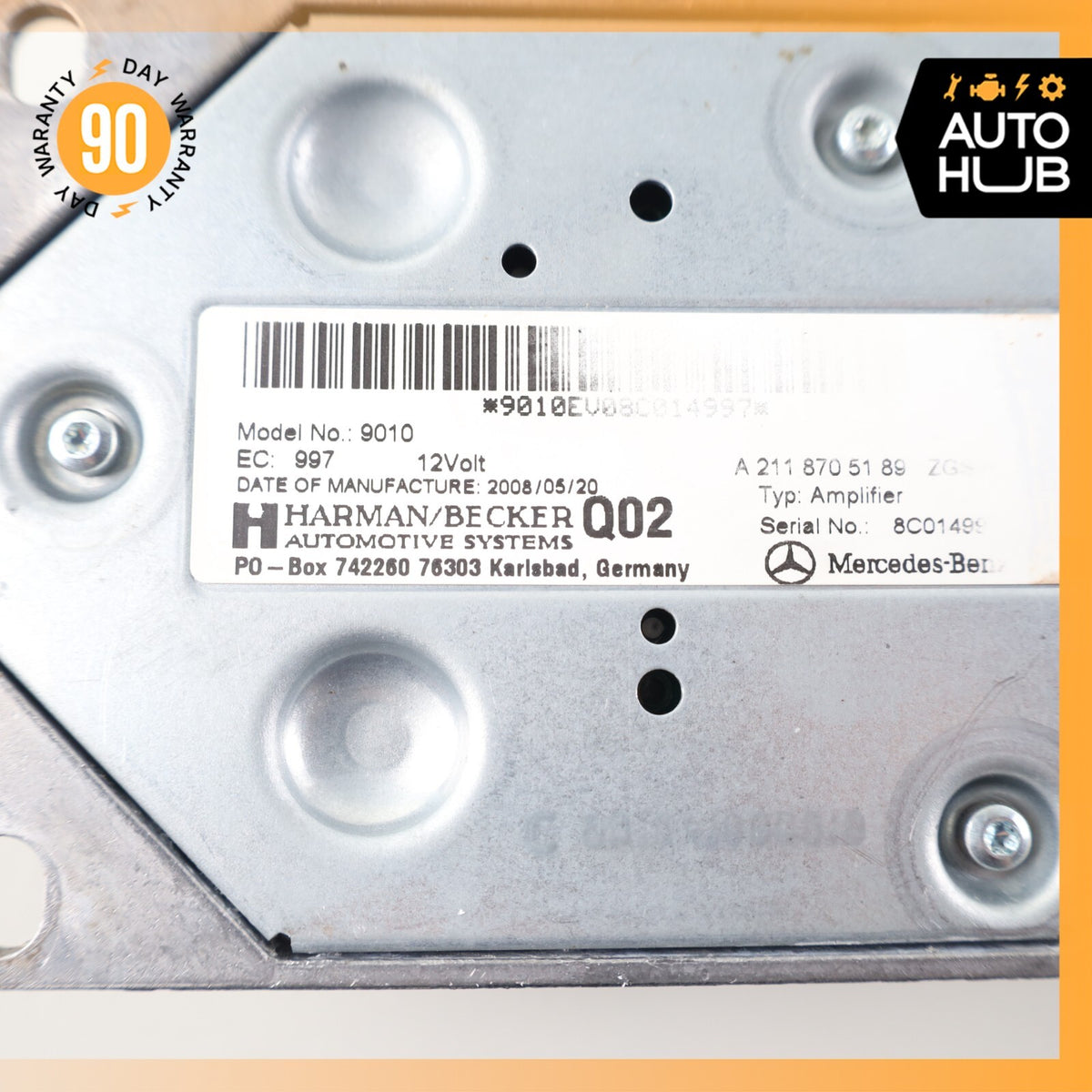 08-18 Mercedes R230 SL550 R350 Subwoofer Amp Amplifier Harman Becker OEM - photo 6