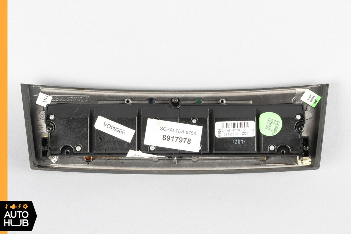 03-06 Mercedes W211 E350 E500 Hazard Control Door Lock Switch Panel 2118218758 - photo 4