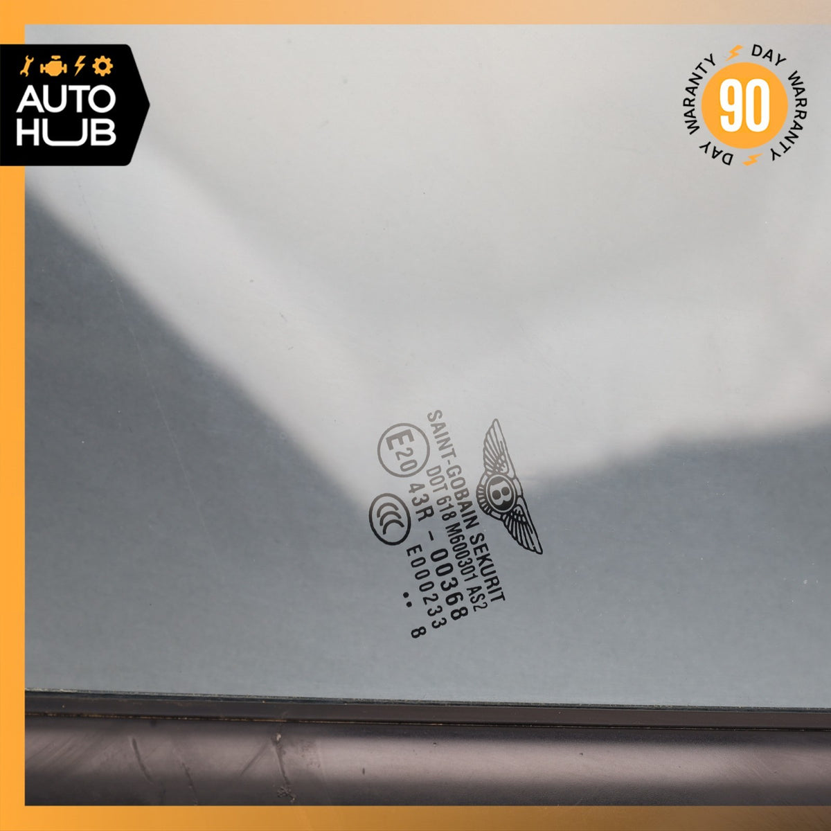 03-10 Bentley Continental GT Coupe Front Left Side Door Vent Window Glass OEM - photo 4