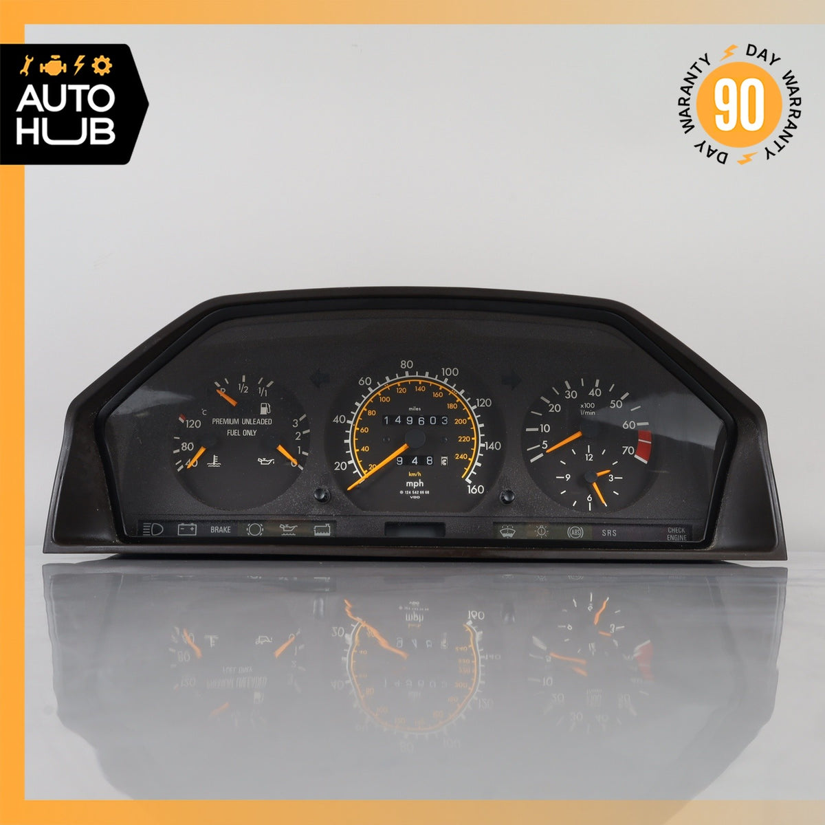 91-95 Mercedes W124 300E E320 Instrument Cluster 1245424301 OEM - photo 1