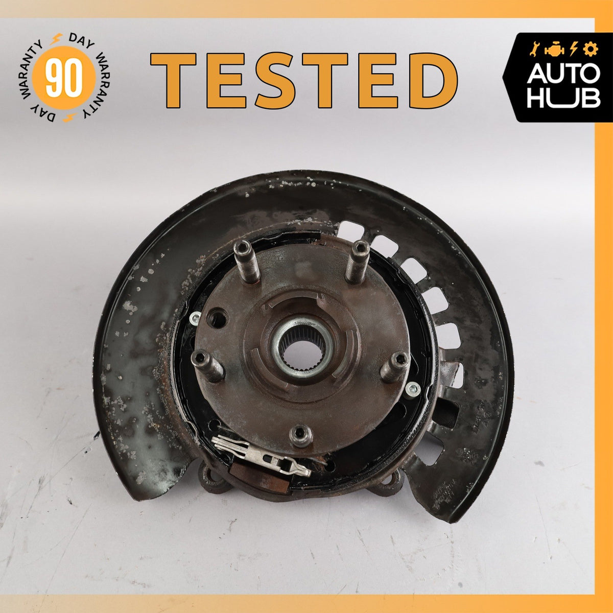 Porsche Cayenne 955 Rear Right Side Spindle Knuckle Hub w/ Shield OEM - photo 1
