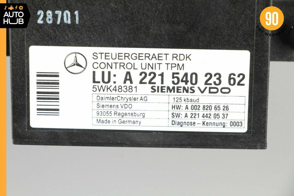07-14 Mercedes W221 S550 CL63 AMG Tire Pressure Monitor Module 2215402362 OEM - photo 5