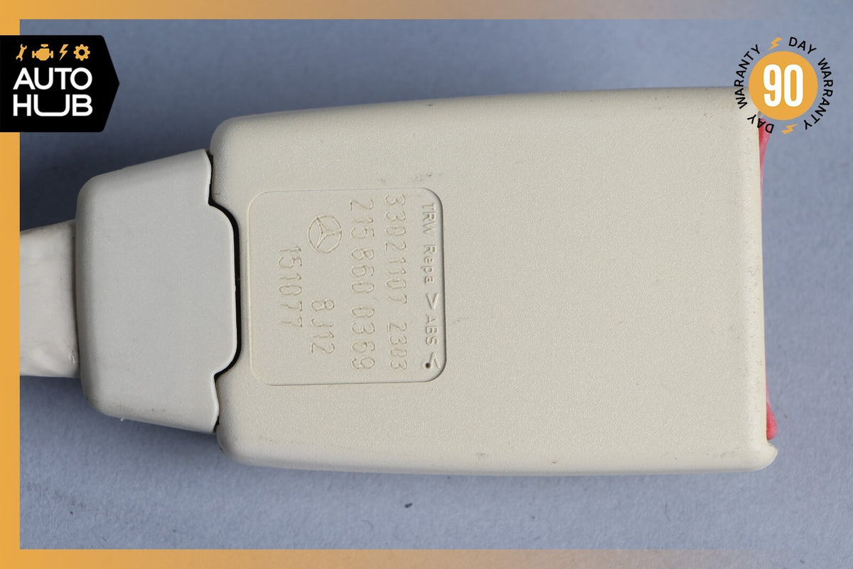 03-06 Mercedes R230 SL500 SL55 Front Left or Right Seat Belt Buckle Beige OEM - photo 6