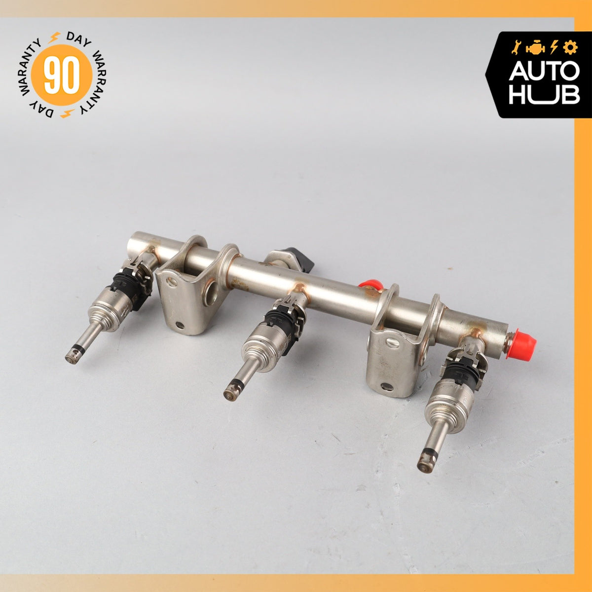 14-18 Porsche Macan Cayenne Fuel Injection Rail Line w/ Injectors Left OEM - photo 2