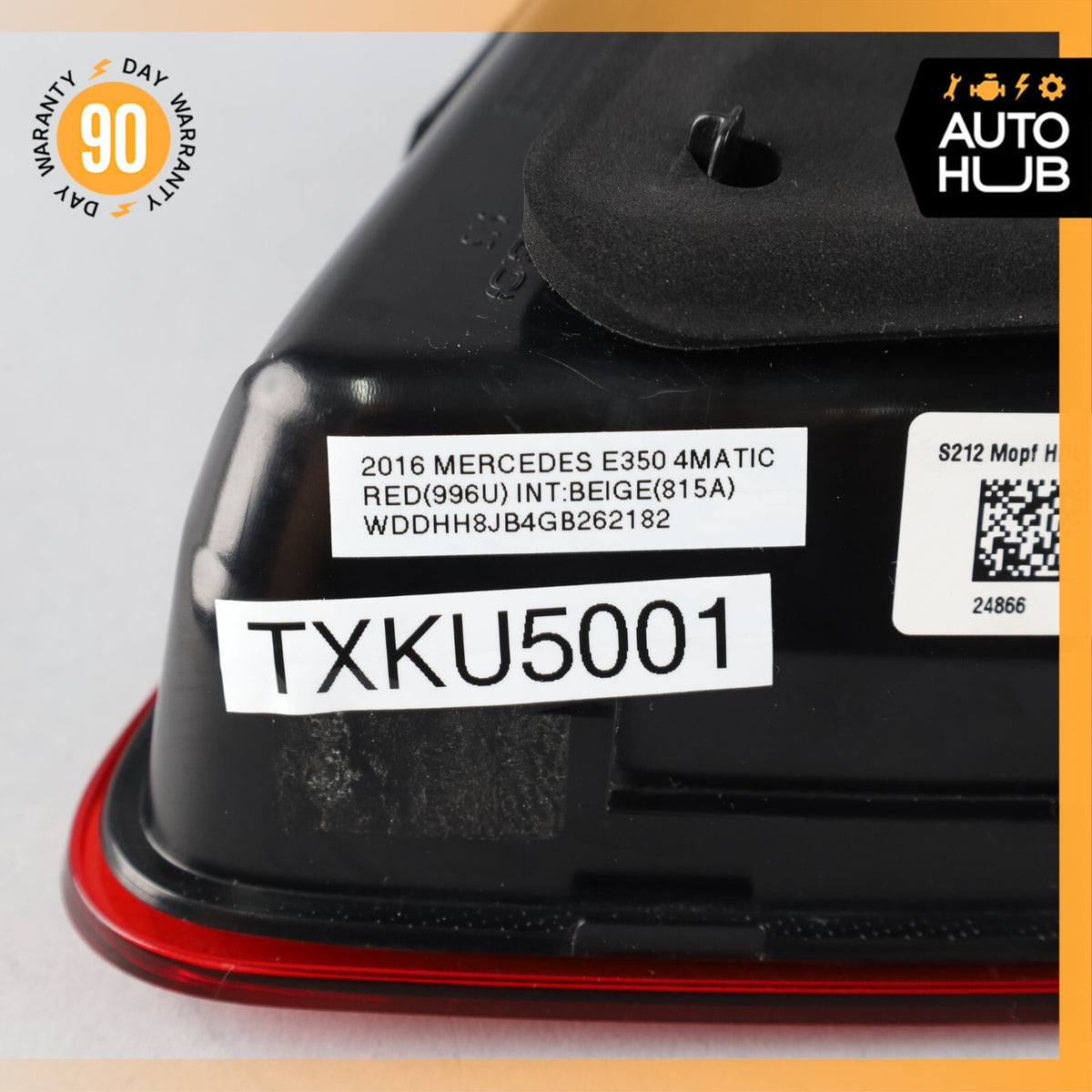 14-16 Mercedes W212 E350 E400 Inner Tail Light Lamp Rear Right Side OEM 20k - photo 13