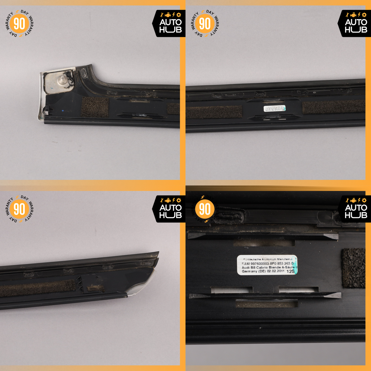 10-17 Audi A5 S5 RS5 Convertible Windshield Trim Cover Panel Set OEM - photo 22