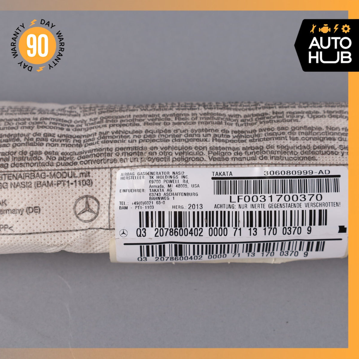 Mercedes W207 E350 E550 C250 Front Right Side Seat Airbag Air Bag OEM - photo 4