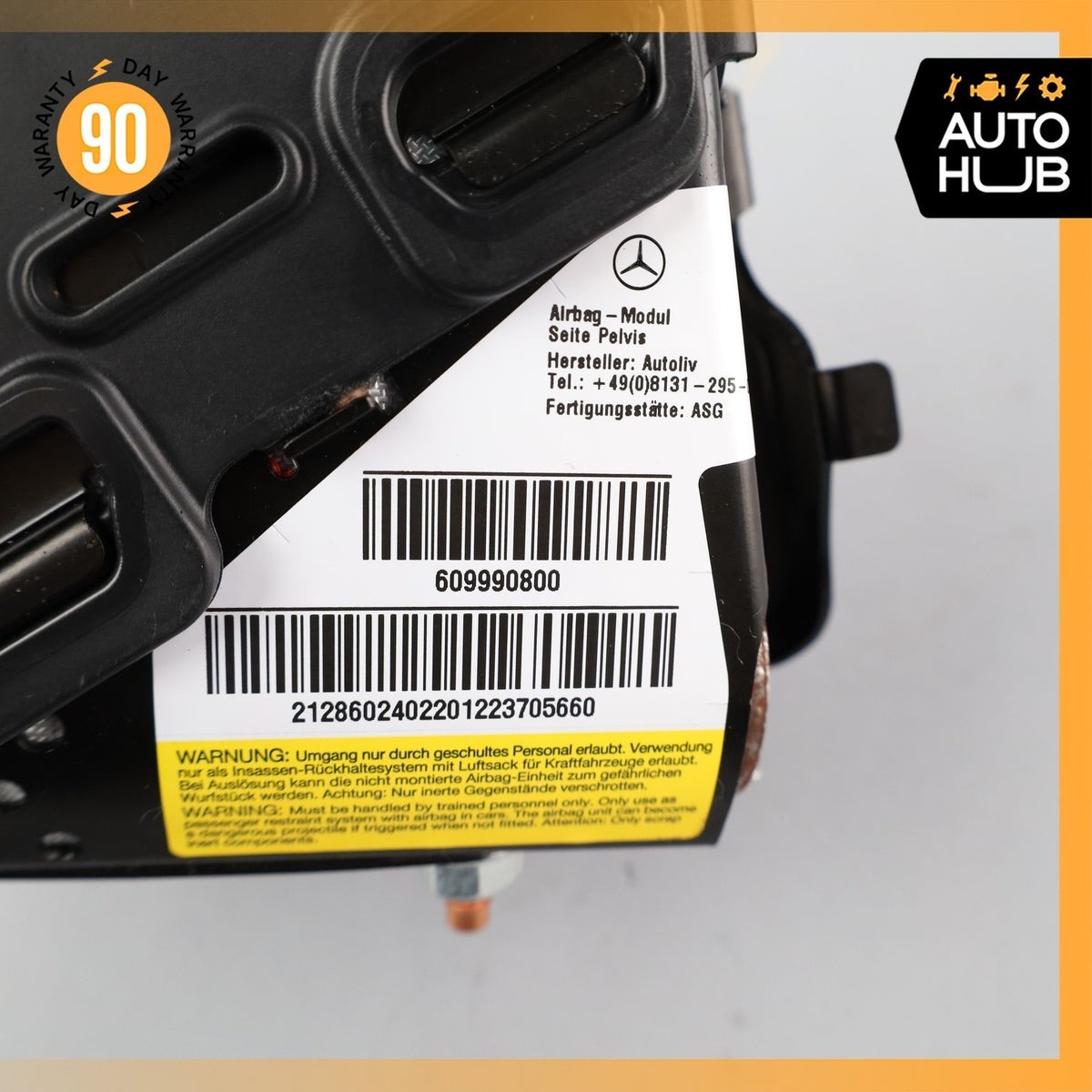 10-18 Mercedes W212 E350 E400 Seat Airbag Air Bag SRS Right Side Lower Black OEM - photo 10