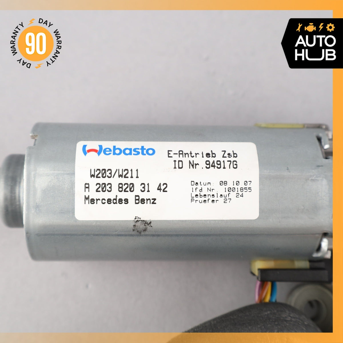 Mercedes W219 CLS550 Panoramic Sunroof Sun Roof Motor 2038203142 OEM - photo 10