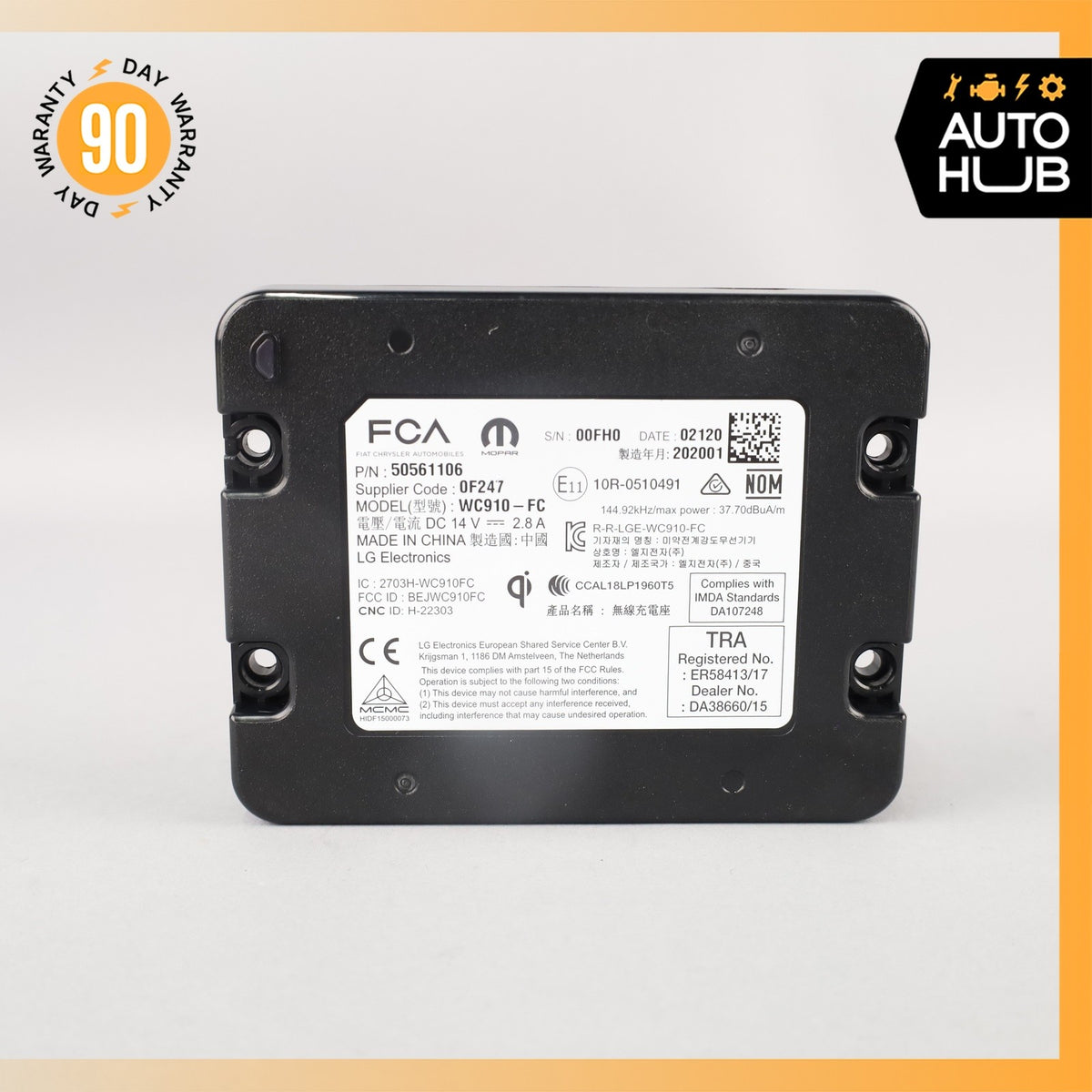 17-23 Alfa Romeo 952 Giulia Wireless Charging Control Module Unit OEM 47k - photo 9
