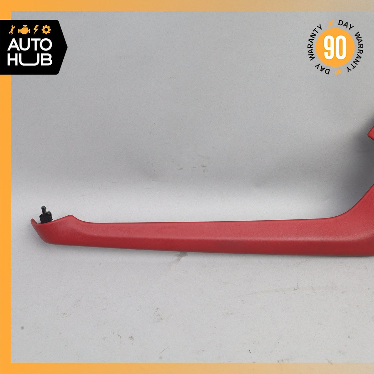 Porsche Macan 95B Center Console Molding Trim Cover Left Leather Red OEM - photo 3