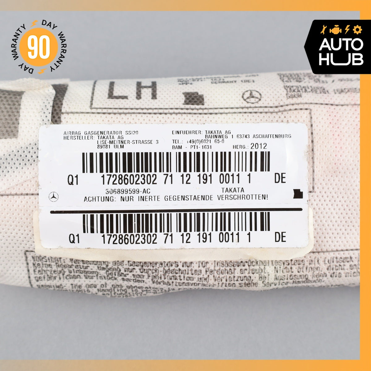 12-20 Mercedes R172 SLK250 SLC300 Front Left Seat Side Airbag Air Bag OEM 75k - photo 11