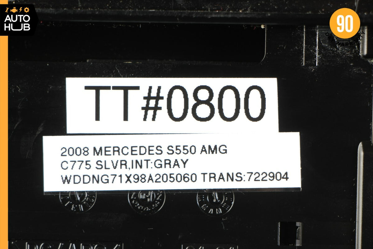 07-09 Mercedes W221 S550 S450 Center Console Dashboard CD Player Cover Gray OEM - photo 12