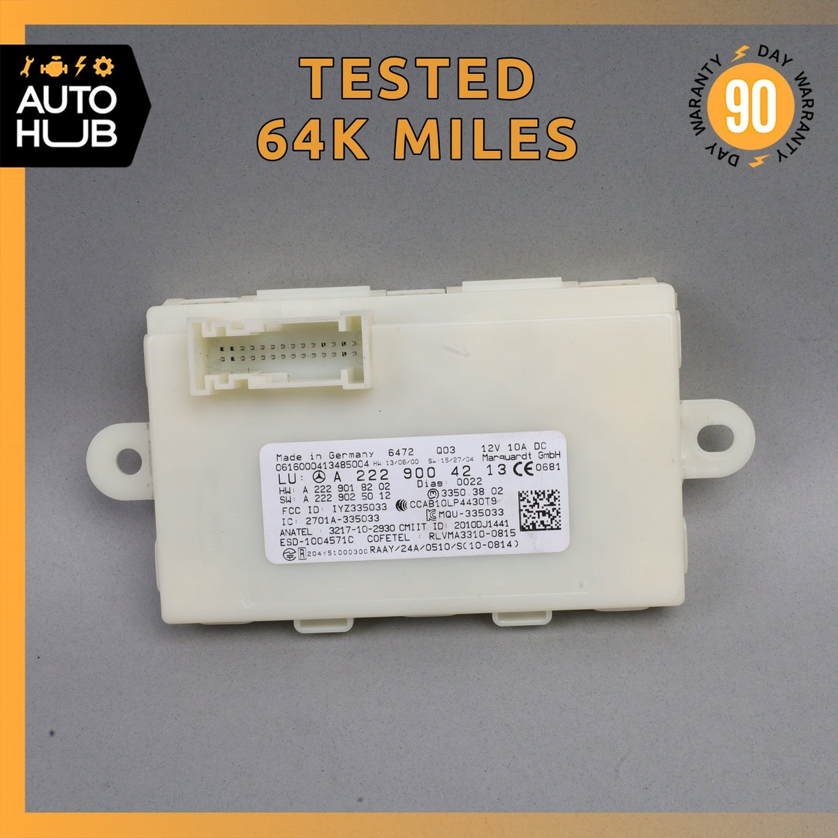 15-18 Mercedes W205 C63 C43 AMG Keyless Go Entry Control Module OEM - photo 1