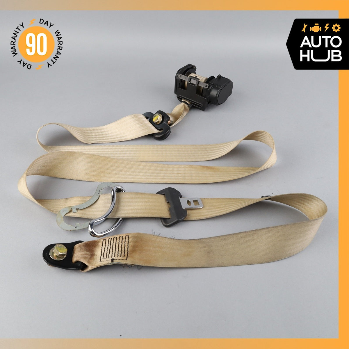 99-04 Bentley Arnage / RR Seraph Rear Right Side Seat Belt Retractor Beige OEM - photo 1
