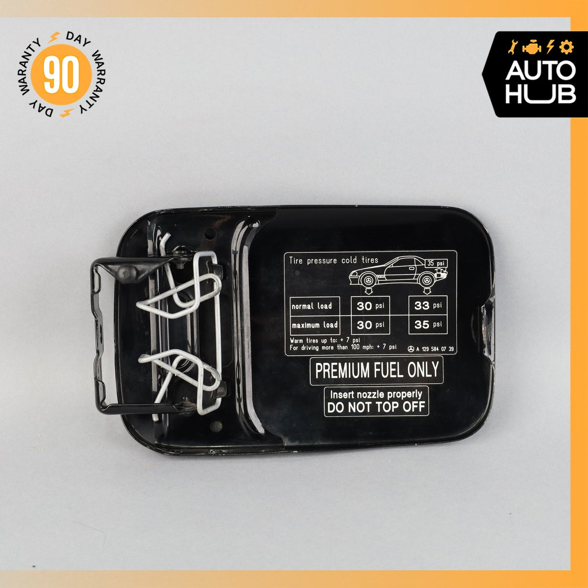 90-02 Mercedes R129 SL500 SL320 Fuel Gas Tank Door Lid Cover Black OEM - photo 6