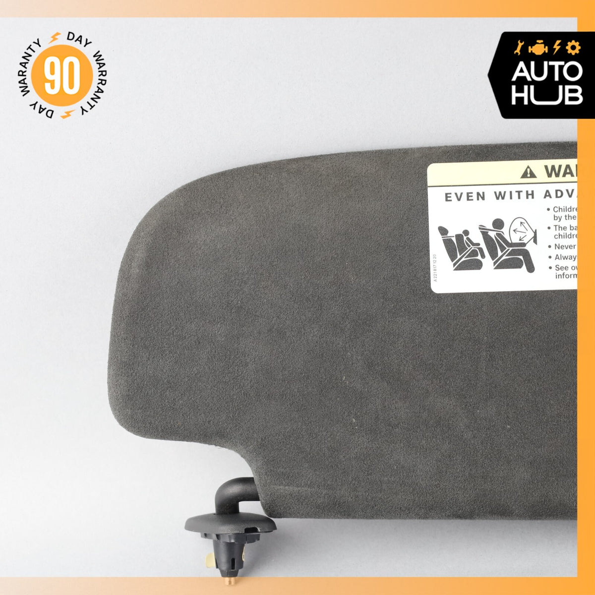 Mercedes W216 CL600 S63 AMG Left Side Sun Visor Shade Sunvisor Black Suede OEM - photo 3