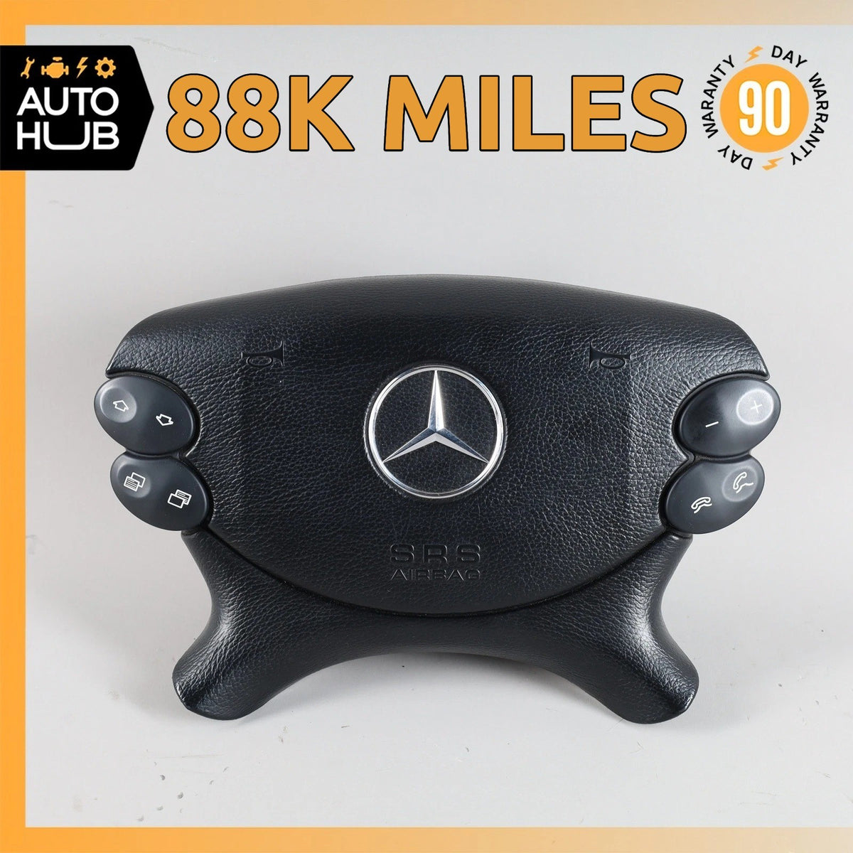 Mercedes R230 SL500 SL55 CLK500 E350 Steering Wheel Airbag Air Bag Black OEM 88k - photo 1