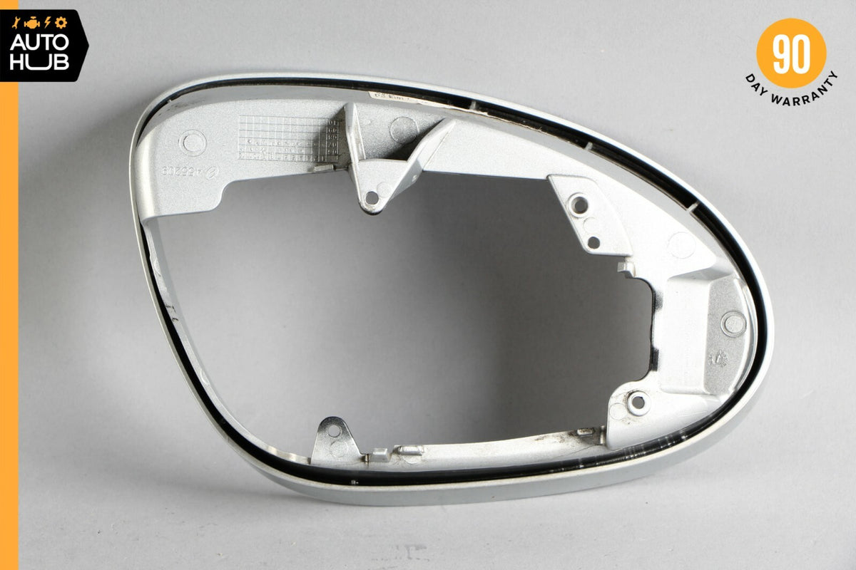 06-09 Mercedes W221 S550 CL63 Left Side Rear View Door Mirror Frame Silver OEM - photo 2
