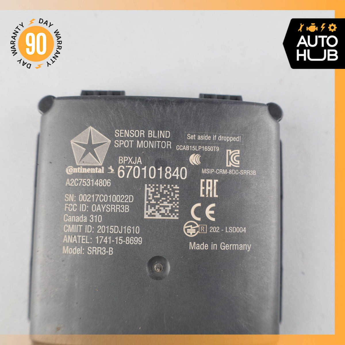 2018 Maserati Levante M161 Rear Left or Right Blind Spot Radar Sensor Module OEM - photo 8