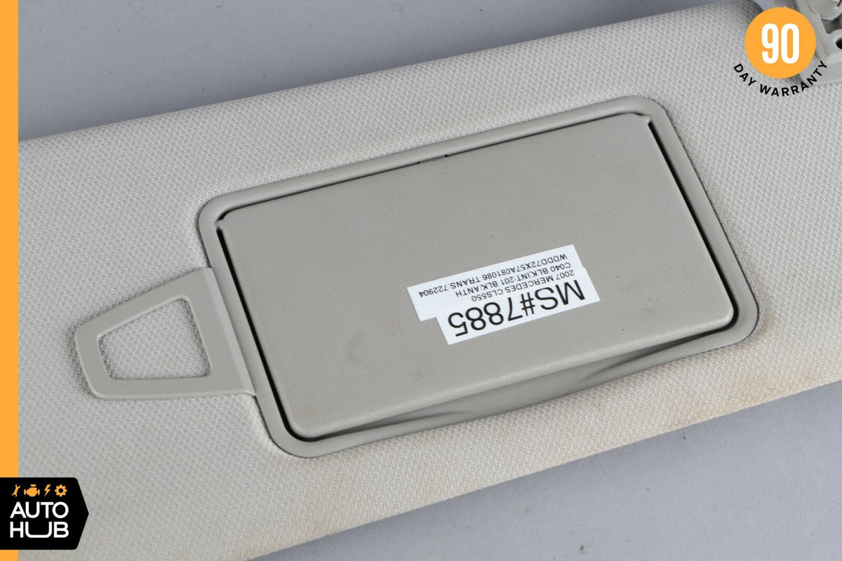 06-11 Mercedes W219 CLS550 CLS500 Front Right Side Sunvisor Sun Visor Grey OEM - photo 3
