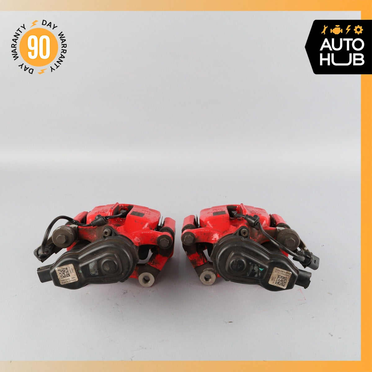 15-25 Porsche Macan 95B Rear Brake Calipers Left & Right Set w/ Actuator Red OEM - photo 9