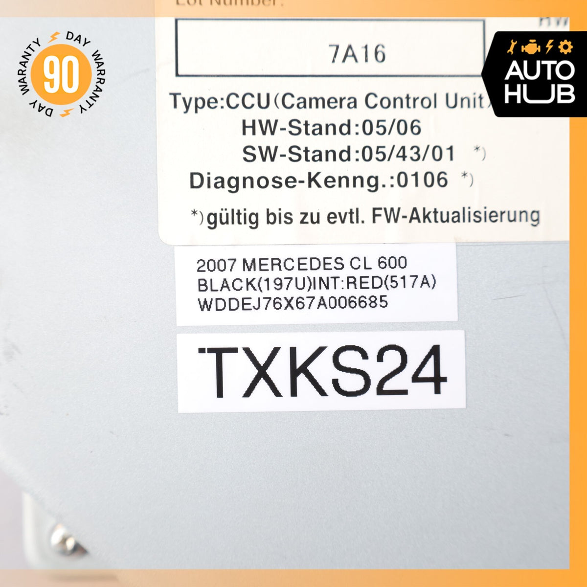 07-14 Mercedes W216 CL600 S600 CL63 Rear View Backup Camera Control Module OEM - photo 9