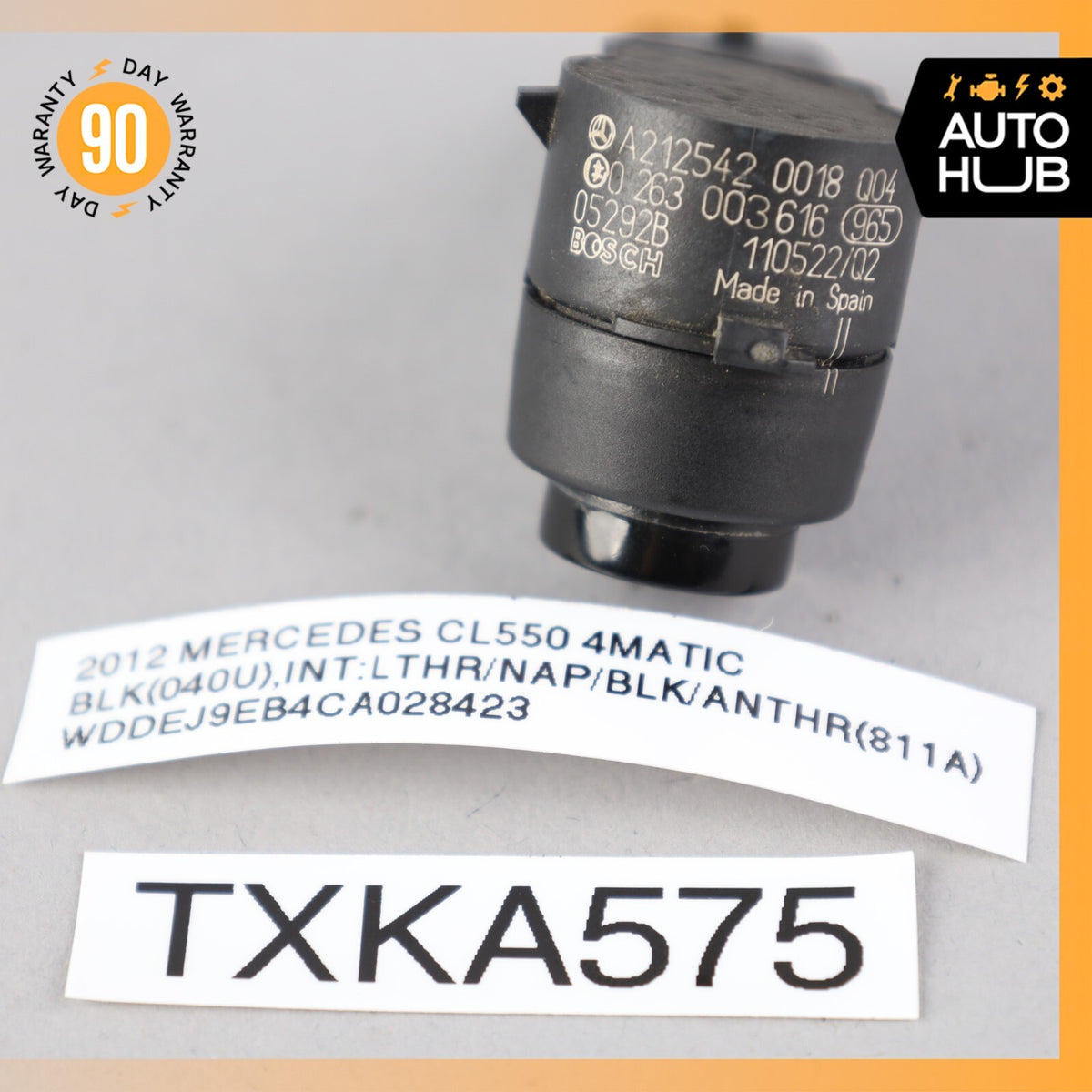 10-14 Mercedes W216 CL550 S400 S550 Rear Bumper Parking Sensor PDC Black OEM - photo 5