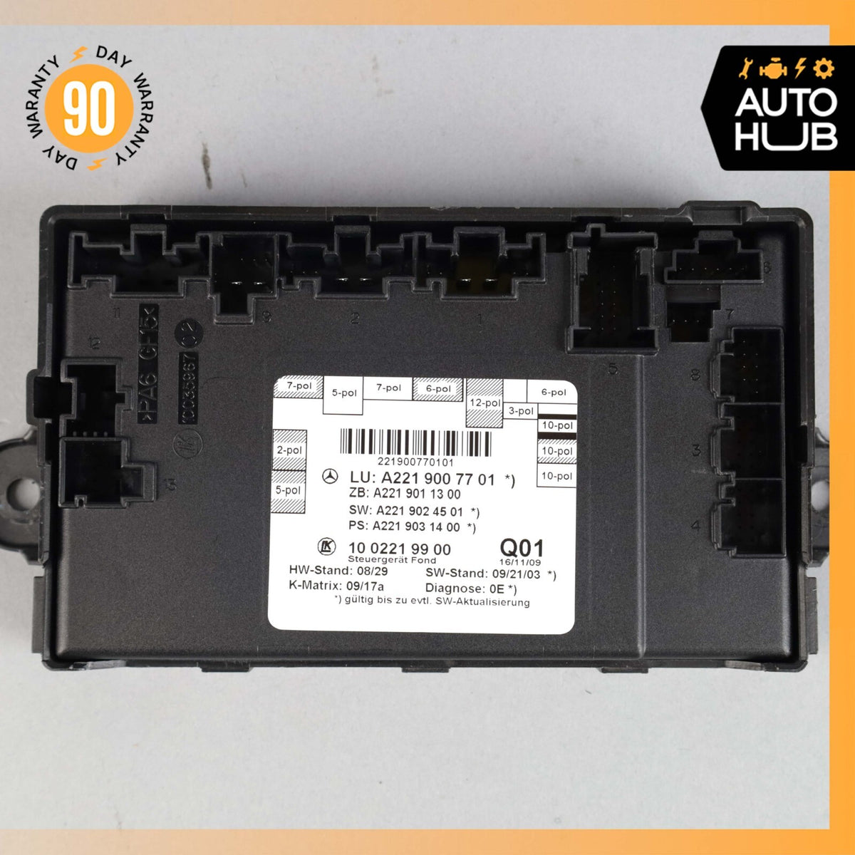 07-13 Mercedes W221 S550 S400 Rear Right or Left Side Door Control Module OEM - photo 5