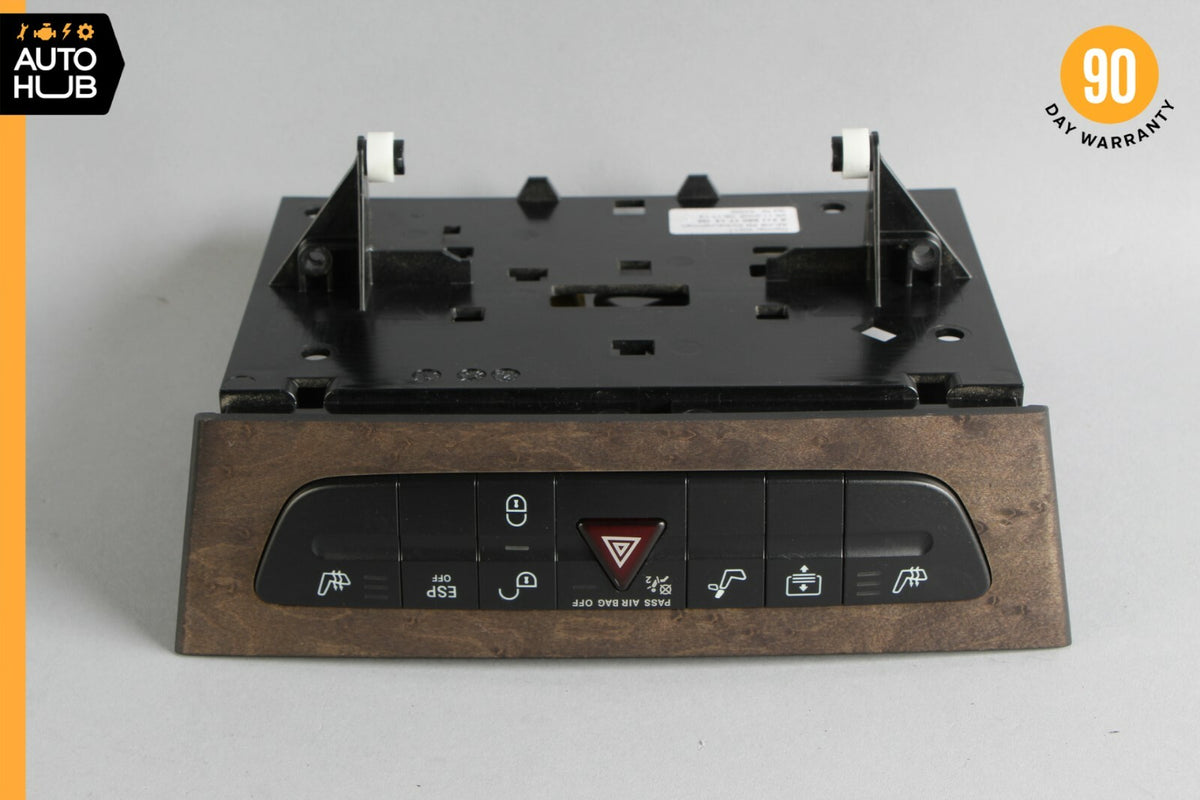 07-09 Mercedes W211 E350 E550 Hazard Control Door Lock Switch Panel Wood OEM - photo 9