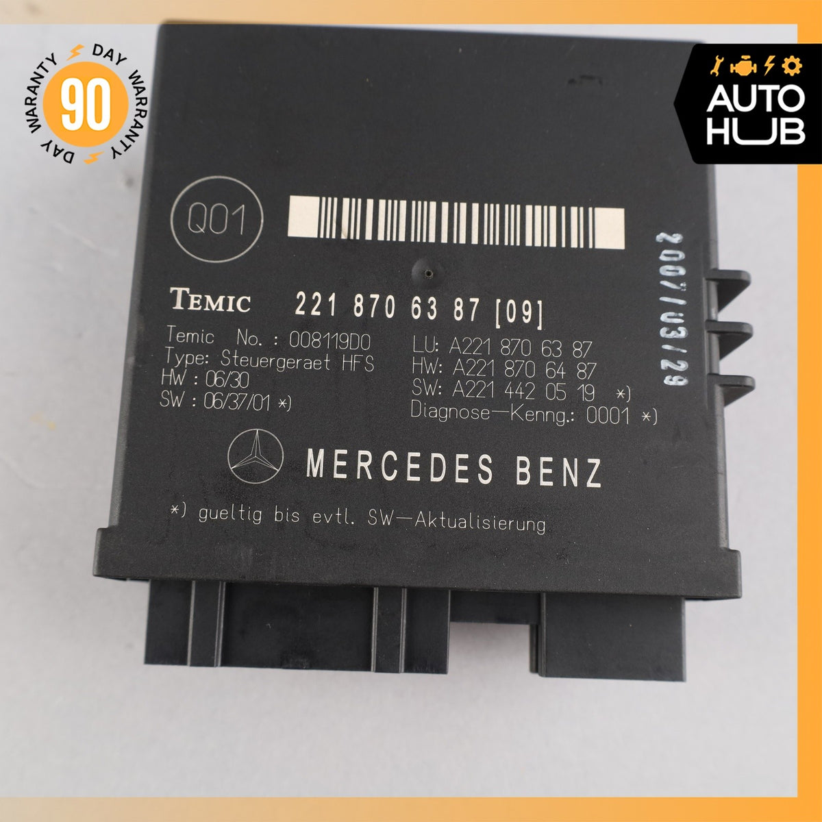 07-09 Mercedes W221 S63 CL550 Trunk Release Remote Open Close Module Unit OEM - photo 9