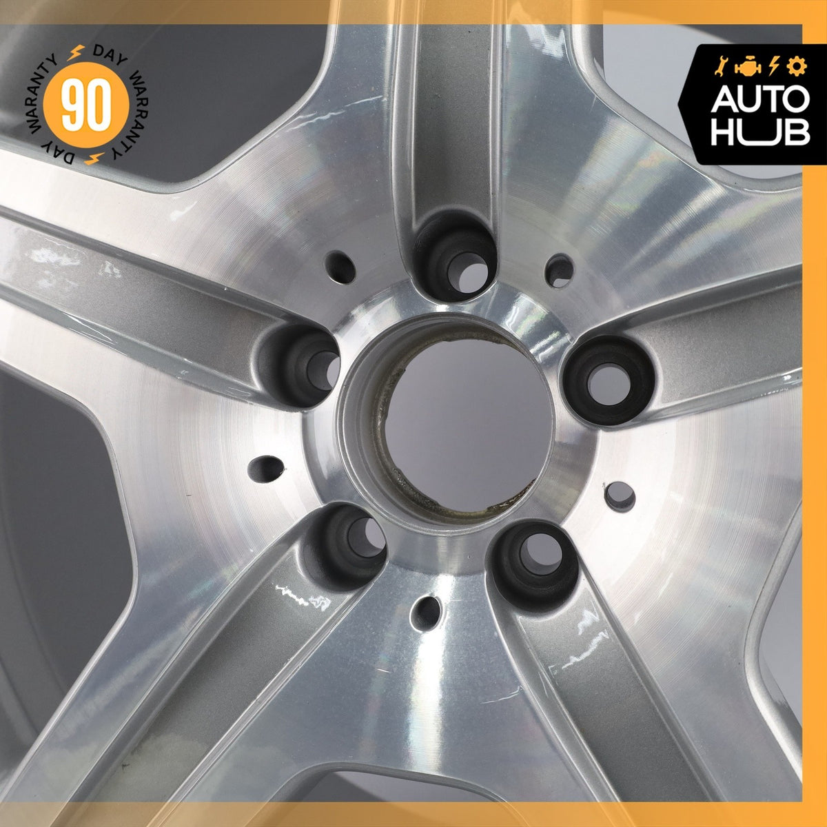 Mercedes W221 S550 CL63 AMG 8.5 x 19 19" Front Wheel Rim Polished Silver OEM - photo 8
