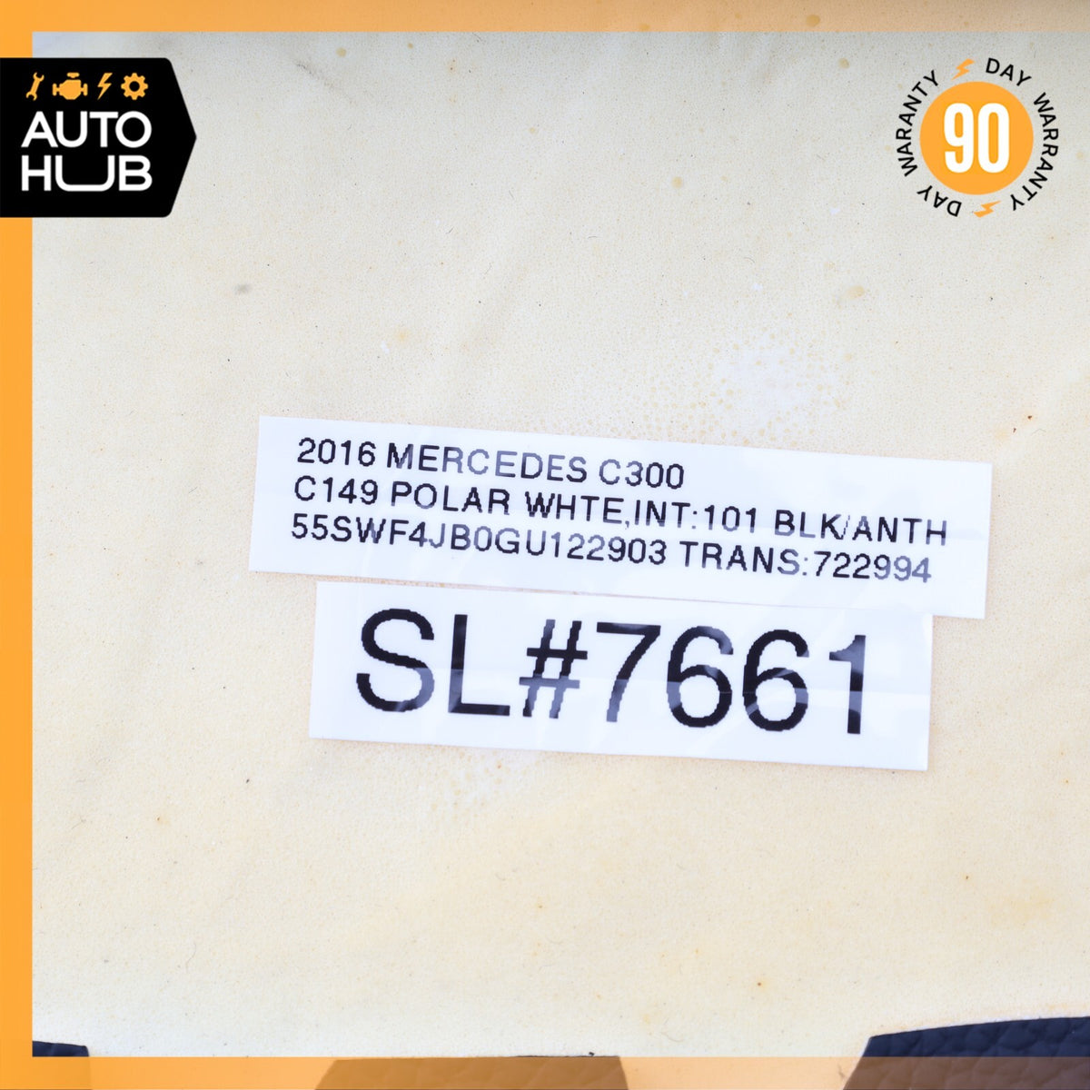 15-21 Mercedes W205 C300 C400 Rear Right Side Seat Side Bolster Black OEM 41k - photo 12