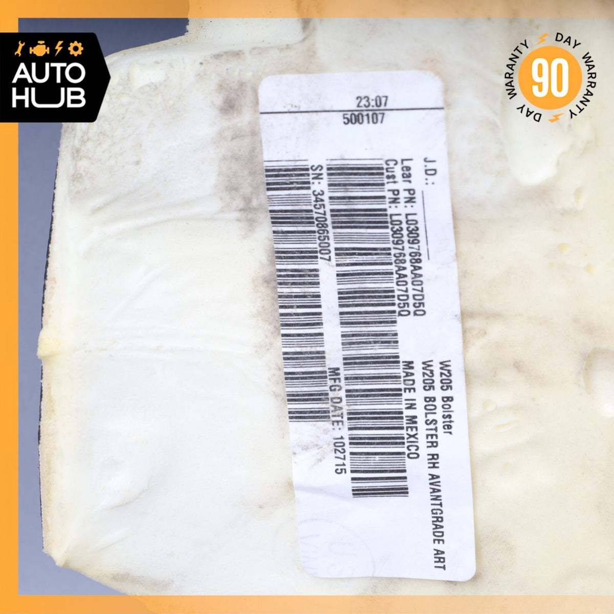 15-21 Mercedes W205 C300 C400 Rear Right Side Seat Side Bolster Black OEM 41k - photo 11