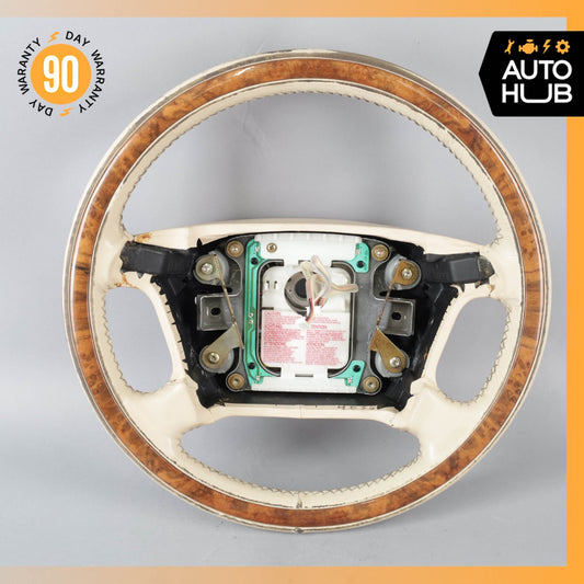 99-02 Rolls Royce Silver Seraph Steering Wheel Beige Wood PH32688PA OEM - photo 1