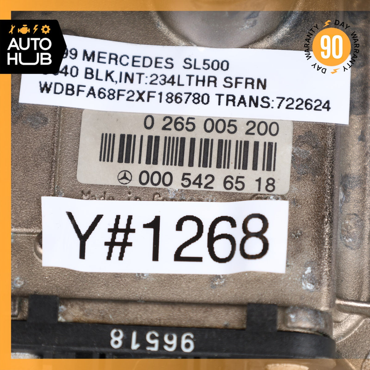 96-02 Mercedes R129 SL500 S420 CLK430 Yaw Turn Rate Sensor 0005426518 OEM - photo 9
