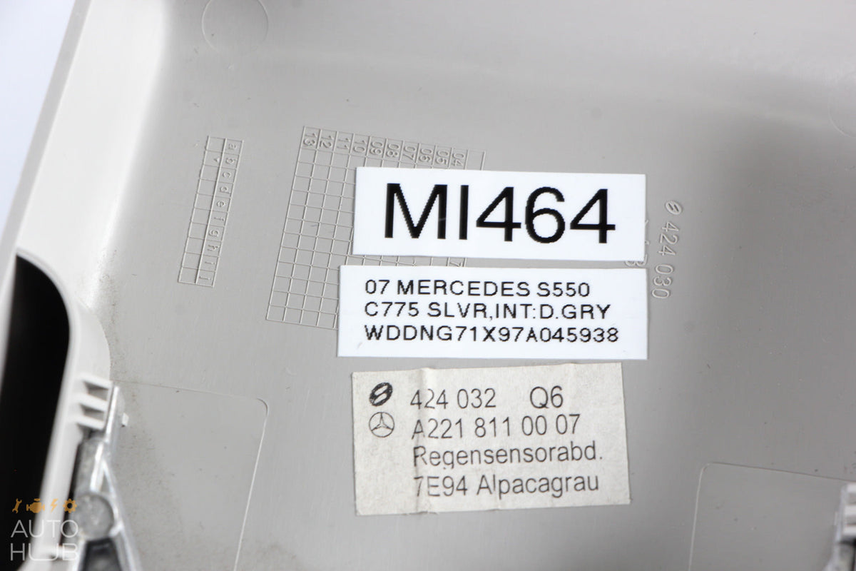 07-09 Mercedes W221 S450 S550 CL550 Interior Rear View Mirror Gray OEM - photo 12